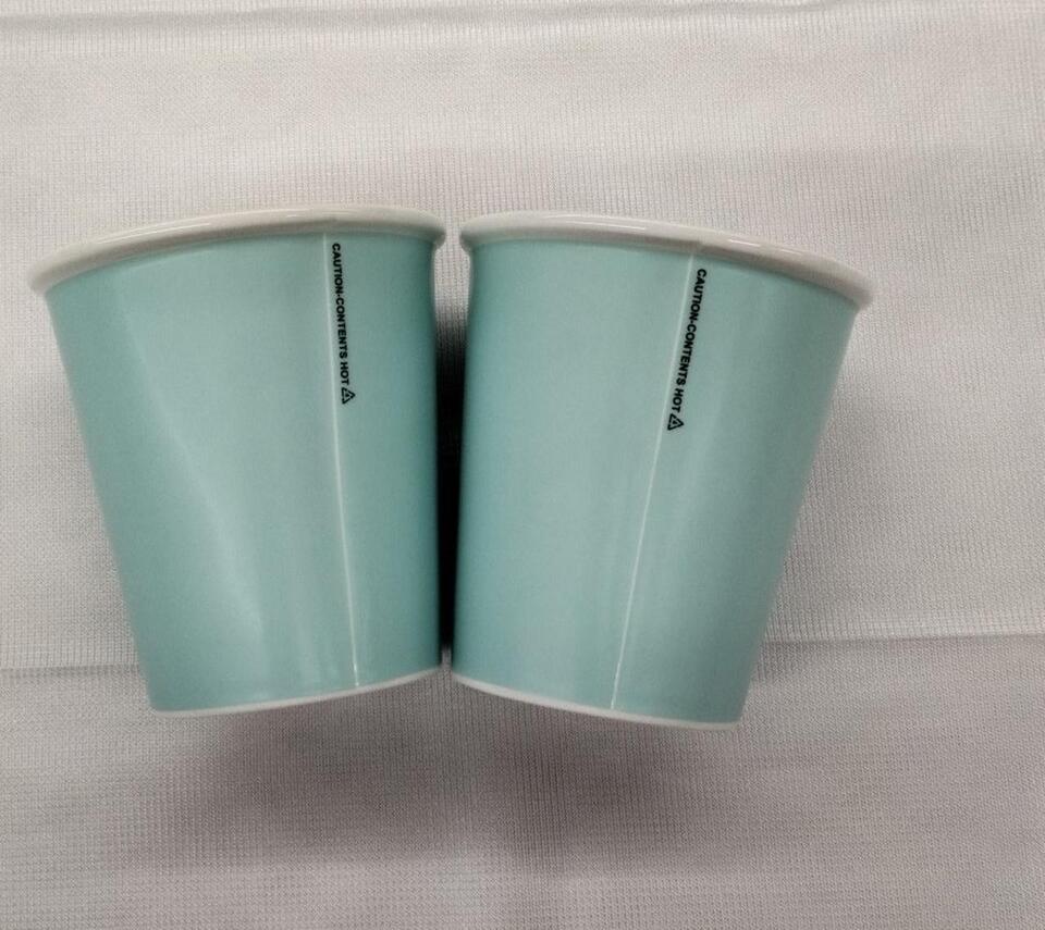 Tiffany & Co. Tumblers (Set of 2) Blue with Box , Bone China